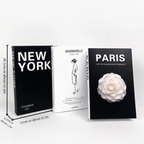 Kit 3 Livros Decorativos Faux – New York, London e Paris