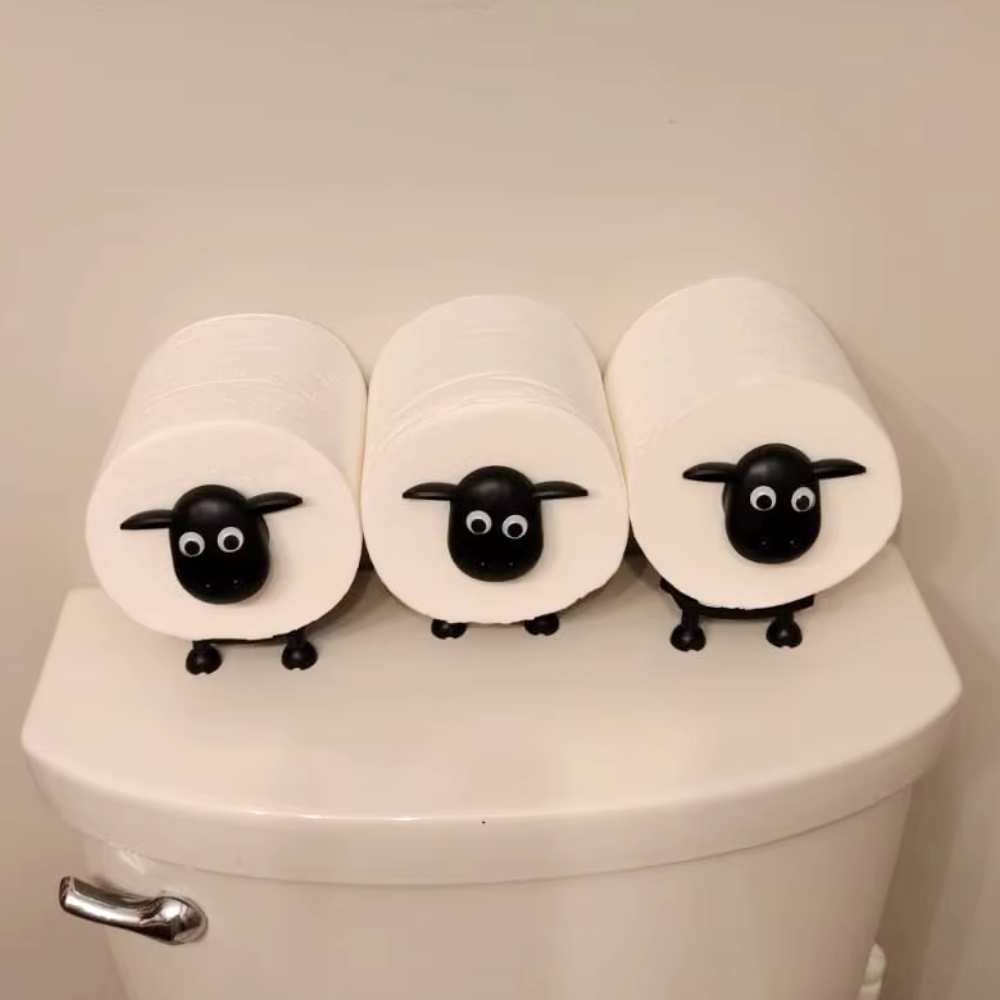 Suporte de Papel Higiênico Ovelha 3D – Decorativo e Independente para Banheiro