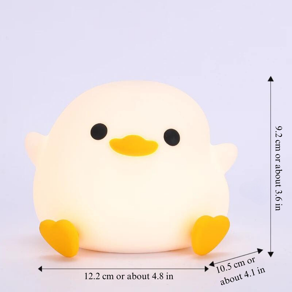 Luminária Noturna Pintinho – Silicone Macio e Recarregável USB