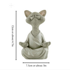 Estátua Decorativa de Gato Meditando – Paz e Serenidade para seu Lar