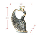Escultura Decorativa Dançarina Pavão em Cerâmica – Arte Abstrata de Luxo 28,5cm