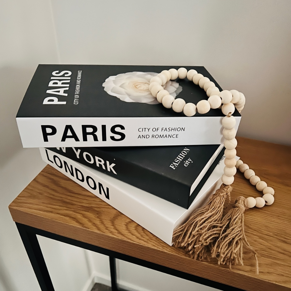 Kit 3 Livros Decorativos Faux – New York, London e Paris