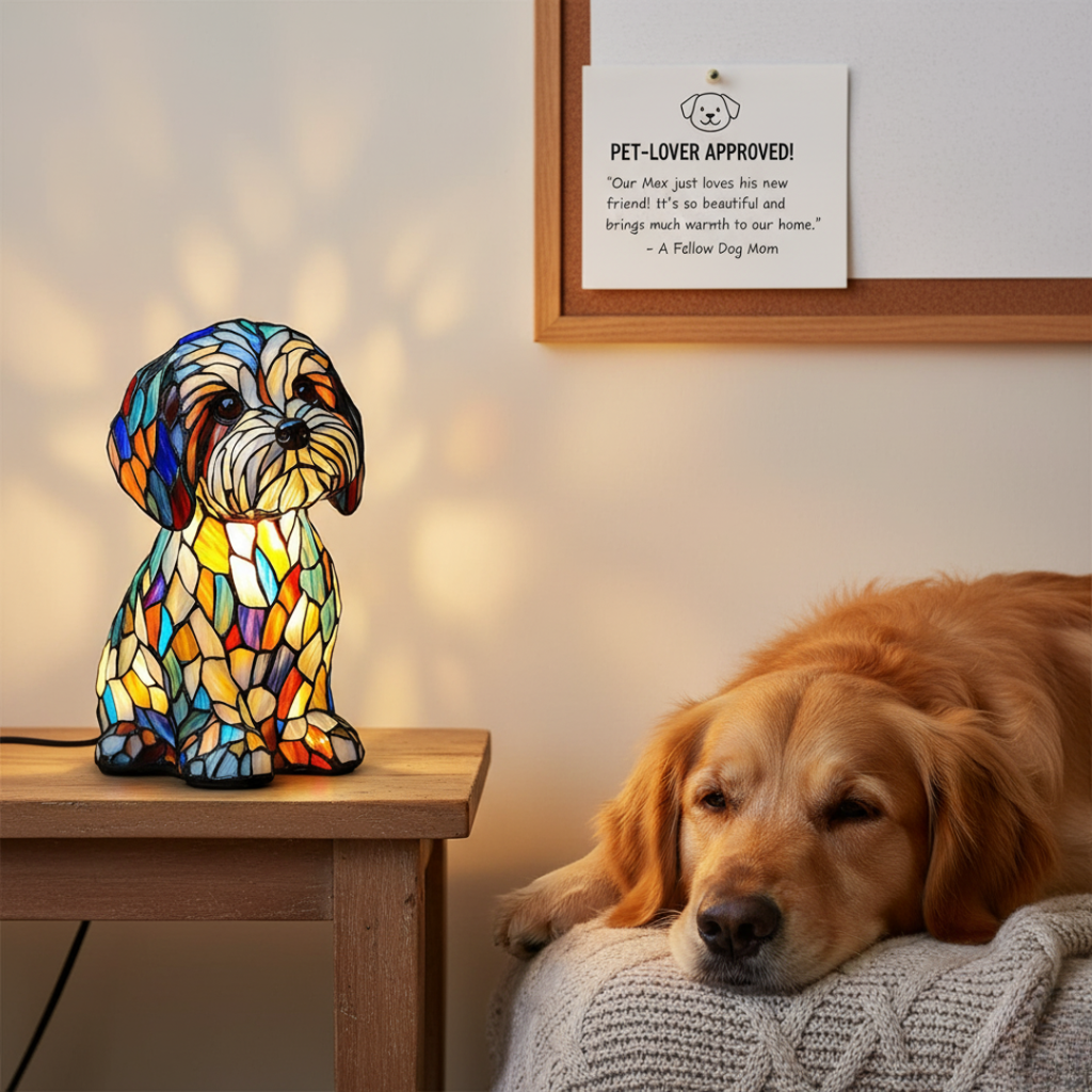 Luminária Cachorrinho em Mosaico
