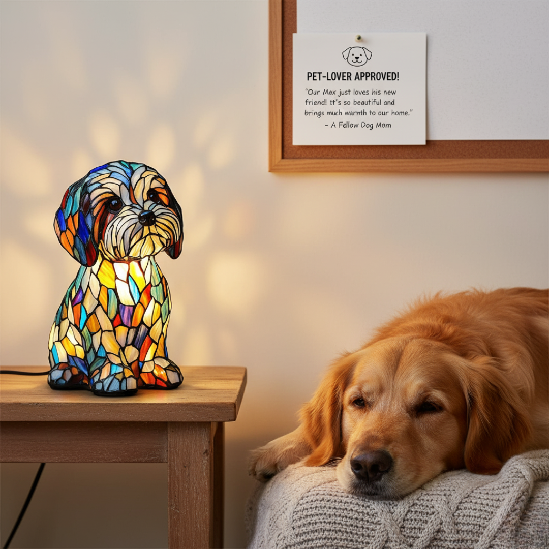 Luminária Cachorrinho em Mosaico