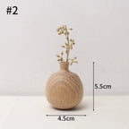Conjunto de Vasos de Madeira Estilo Japonês – Decoração Minimalista e Natural