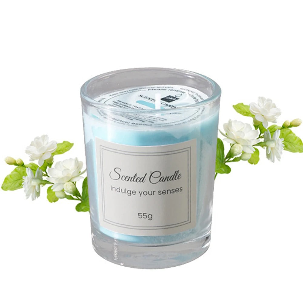 Vela Aromática de Cera de Soja em Copo de Vidro – 8 Fragrâncias