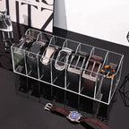 Organizador de Cintos e Gravatas em Acrílico – 3/5 Compartimentos para Armário e Closet