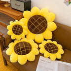 Almofada de Pelúcia em Formato de Girassol – Decorativa e de Assento