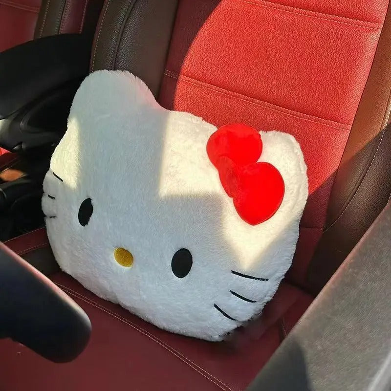 Almofada de Pelúcia Gatinha Fofa – Travesseiro Decorativo para Sofá e Carro