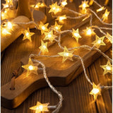 Cordão de Luzes LED Estrela – 10m 80 LEDs a Pilha para Decoração de Ambientes