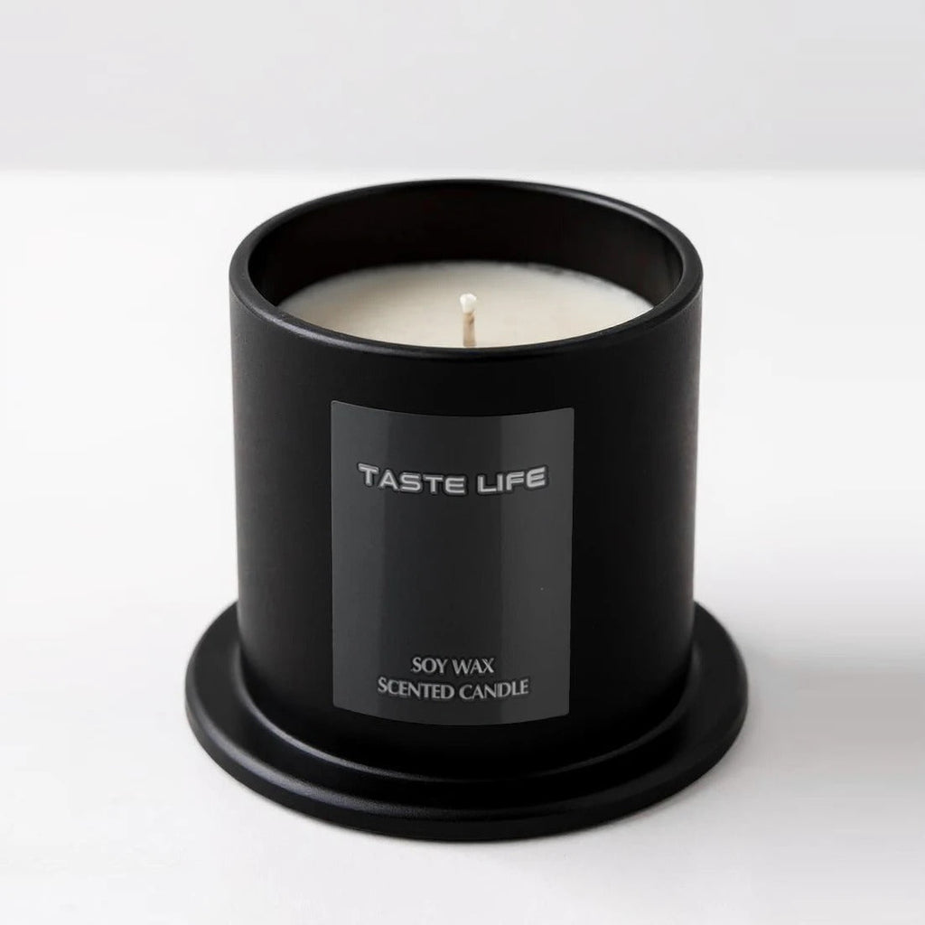 Vela Aromática de Cera de Soja com Cloche de Vidro – Spa Doméstico Premium