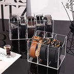 Organizador de Cintos e Gravatas em Acrílico – 3/5 Compartimentos para Armário e Closet