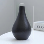 Conjunto 5 Vasos de Cerâmica Preta Fosca Minimalista – Decoração Moderna e Sofisticada