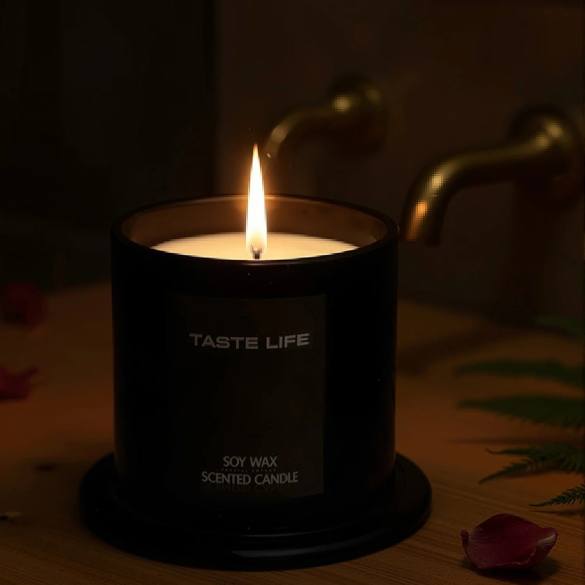 Vela Aromática de Cera de Soja com Cloche de Vidro – Spa Doméstico Premium