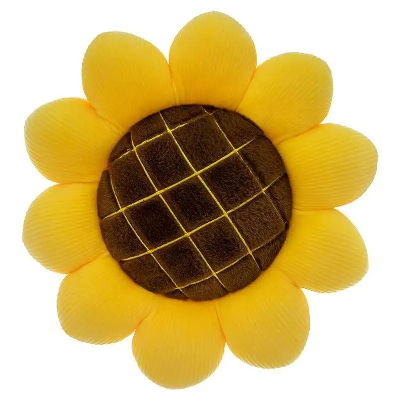 Almofada de Pelúcia em Formato de Girassol – Decorativa e de Assento