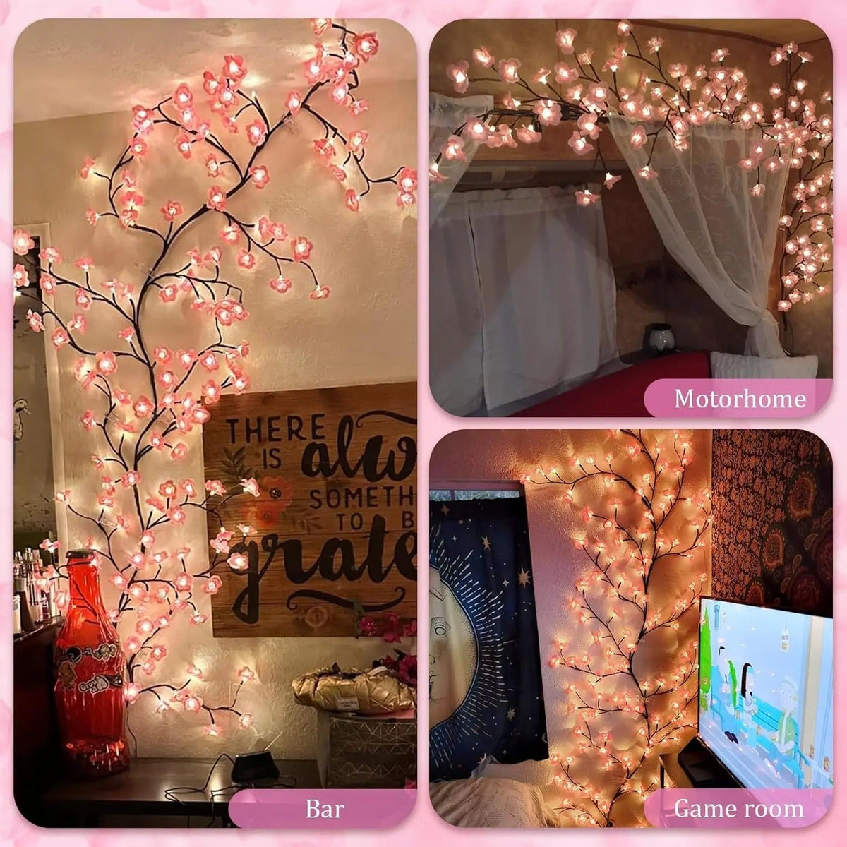 Galho Decorativo LED com Flores de Cerejeira – 72