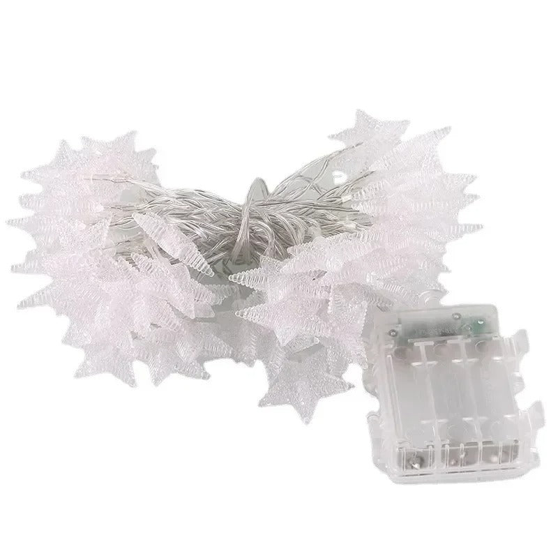 Cordão de Luzes LED Estrela – 10m 80 LEDs a Pilha para Decoração de Ambientes