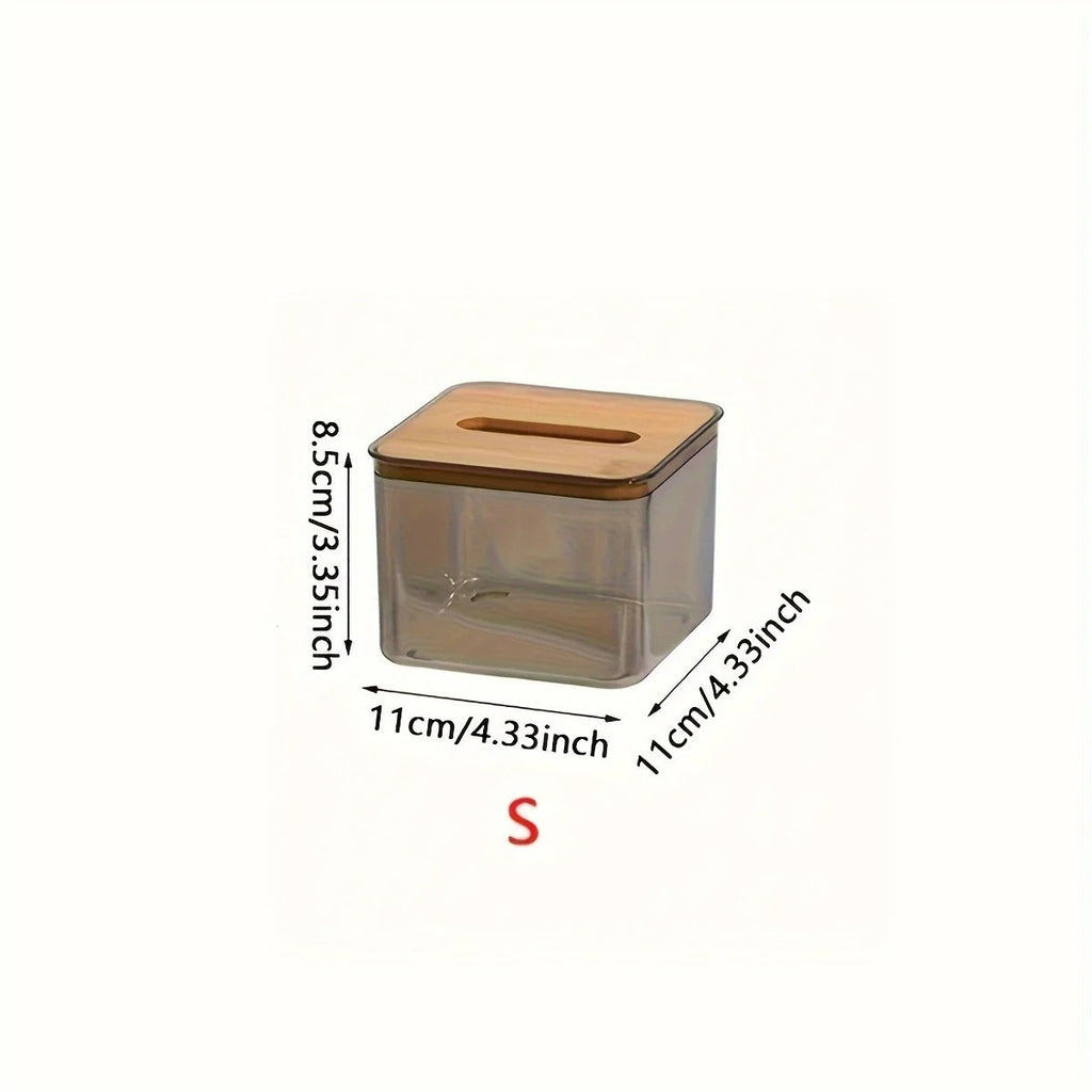 Porta-Lenços de Papel com Tampa em Bambu – Organização Natural para Sala