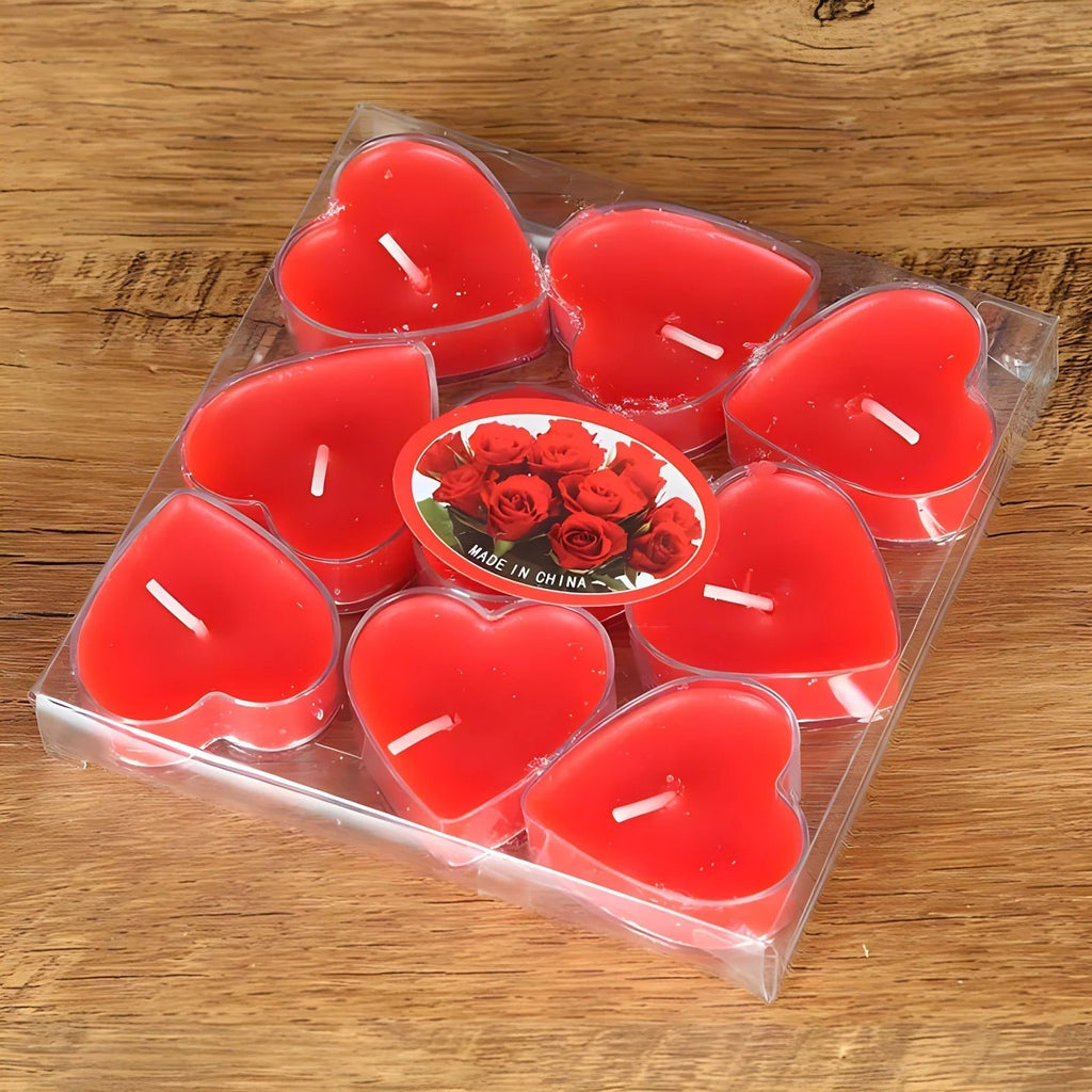 Kit 9 Velas Aromáticas em Formato de Flor – Sem Fumaça para Decoração e Presentes