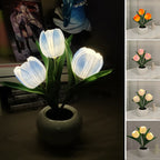 Luminária LED Tulipa Decorativa Luz Noturna para Quarto e Sala