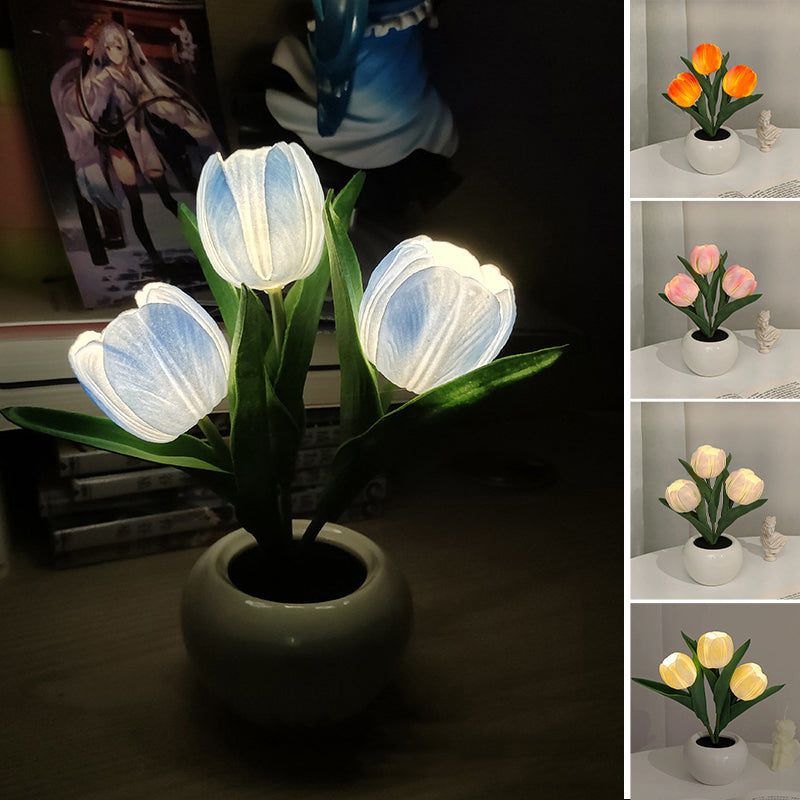 Luminária LED Tulipa Decorativa Luz Noturna para Quarto e Sala