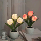 Luminária LED Tulipa Decorativa Luz Noturna para Quarto e Sala