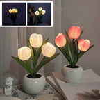 Luminária LED Tulipa Decorativa Luz Noturna para Quarto e Sala