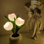 Luminária LED Tulipa Decorativa Luz Noturna para Quarto e Sala