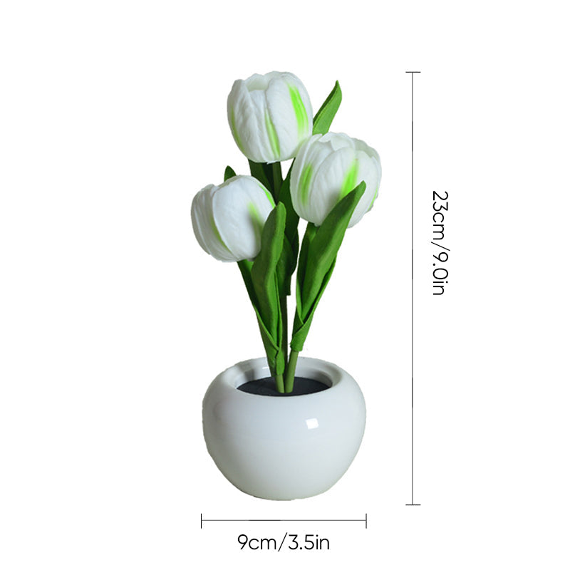 Luminária LED Tulipa Decorativa Luz Noturna para Quarto e Sala