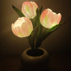 Luminária LED Tulipa Decorativa Luz Noturna para Quarto e Sala
