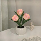Luminária LED Tulipa Decorativa Luz Noturna para Quarto e Sala