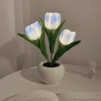 Luminária LED Tulipa Decorativa Luz Noturna para Quarto e Sala